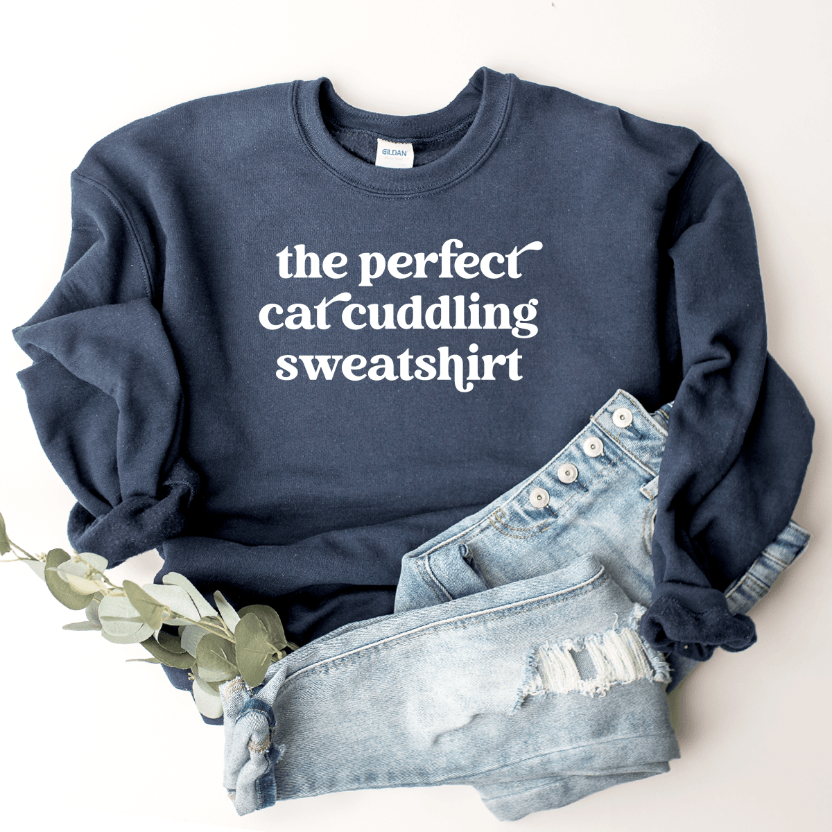 The Perfect Cat Cuddling Sweatshirt - Sweatshirt