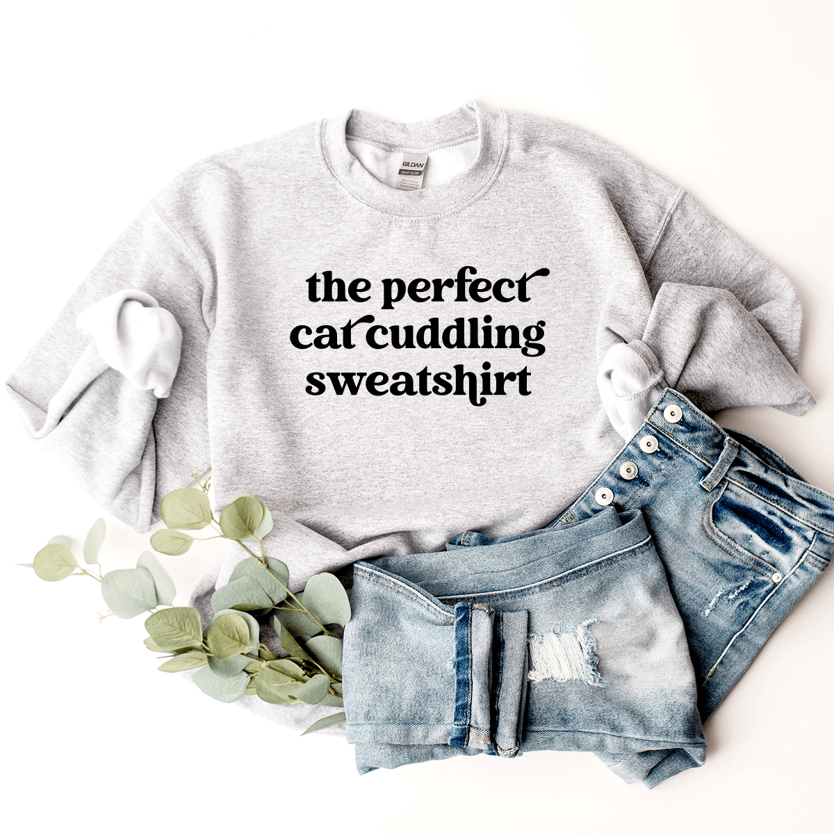 The Perfect Cat Cuddling Sweatshirt - Sweatshirt
