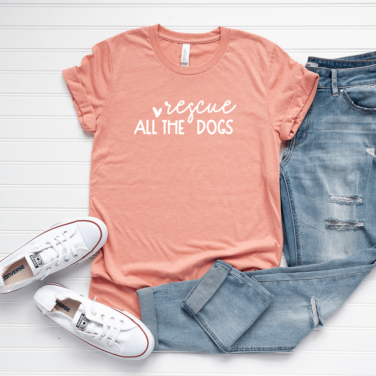 Rescue All The Dogs - Bella+Canvas Tee