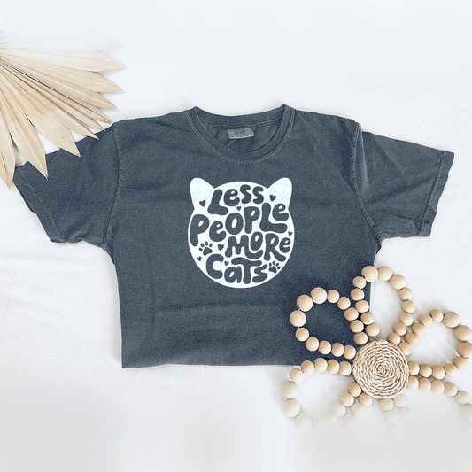 Less People More Cats - Premium Wash Tee